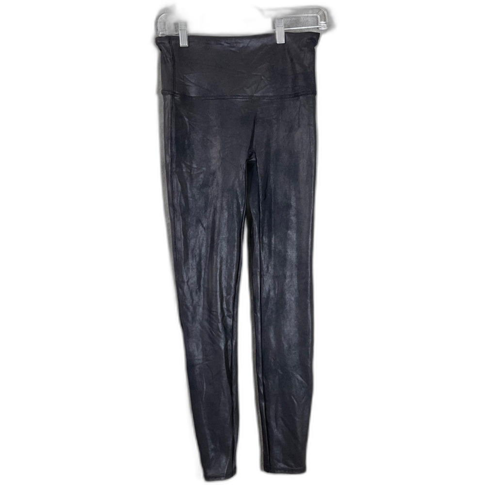 Spanx by Women's Iridescent Leggings Black Size Large